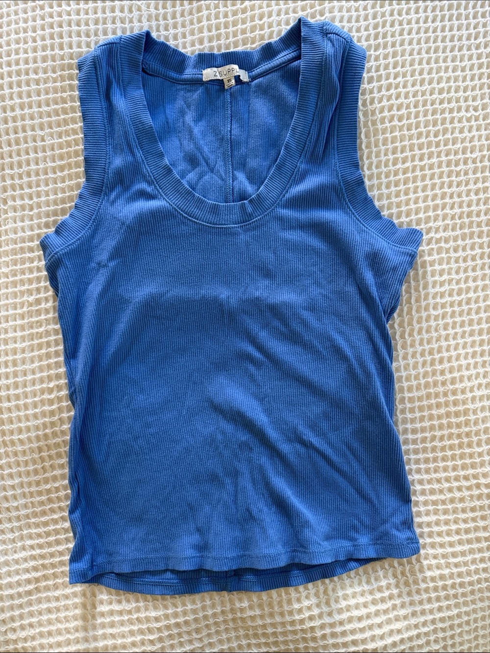 Z Supply Periwinkle Blue Ribbed Tank Top